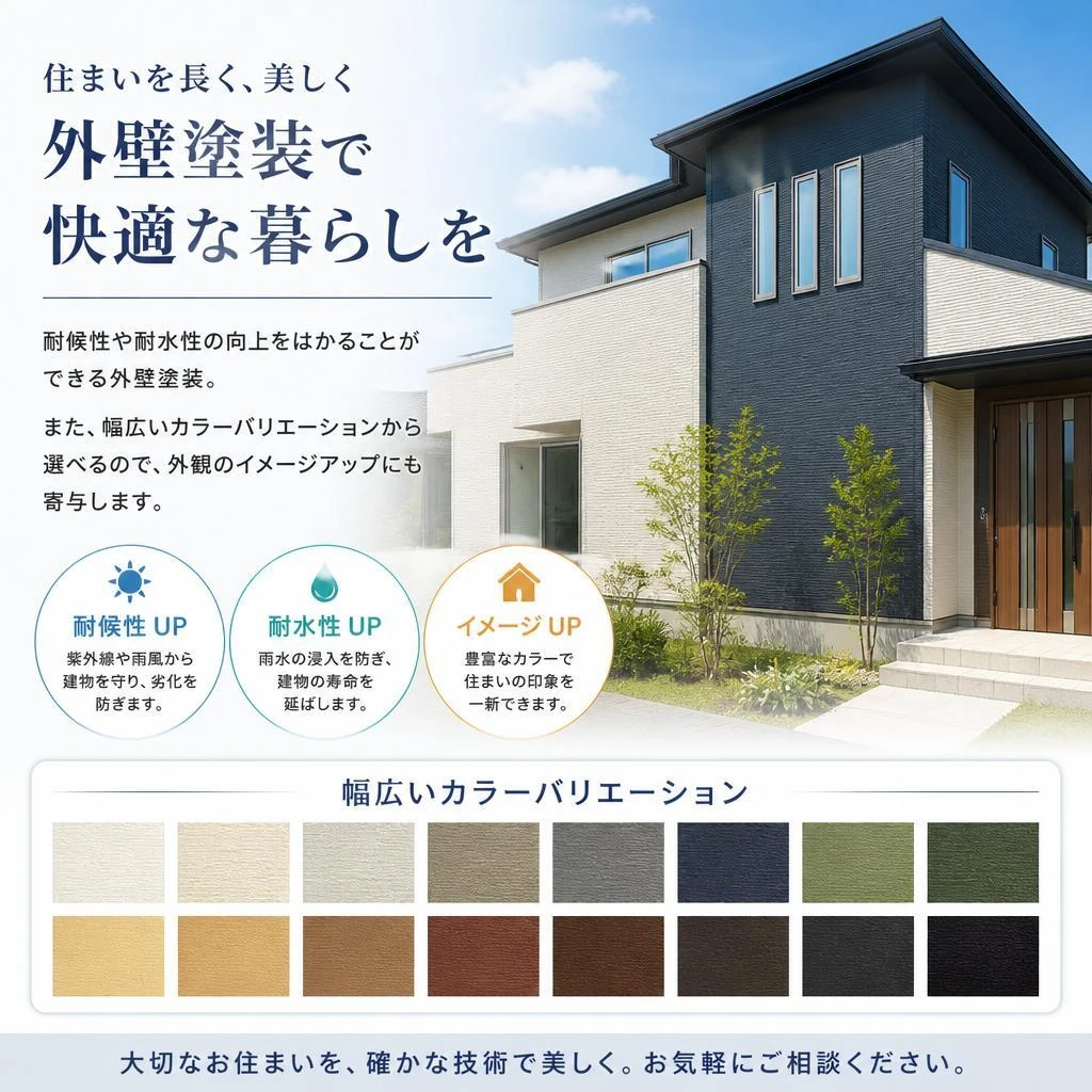 2. 外壁塗装のメリット