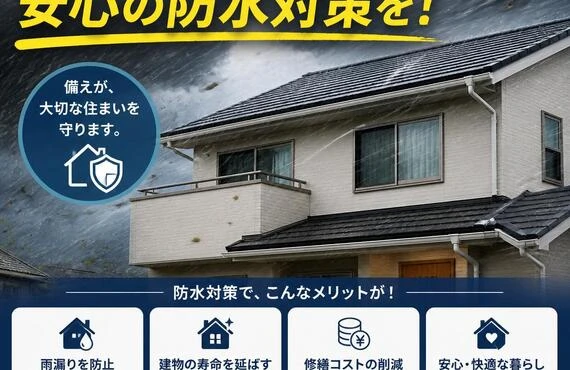 台風から家を守る、安心の防水対策を！