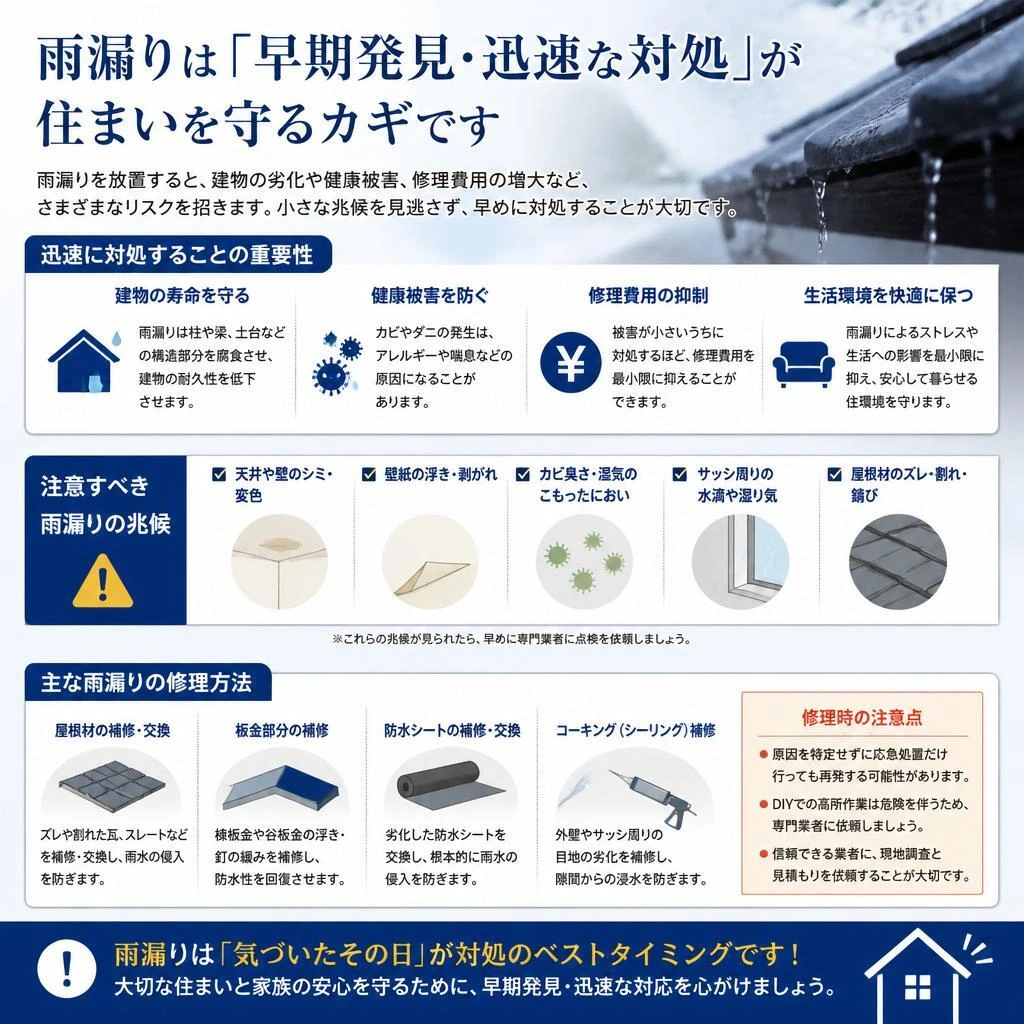 雨漏り修理の重要性