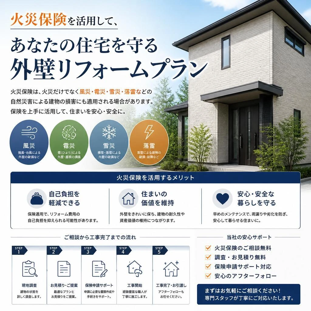火災保険を活用して、あなたの住宅を守る外壁リフォームプラン