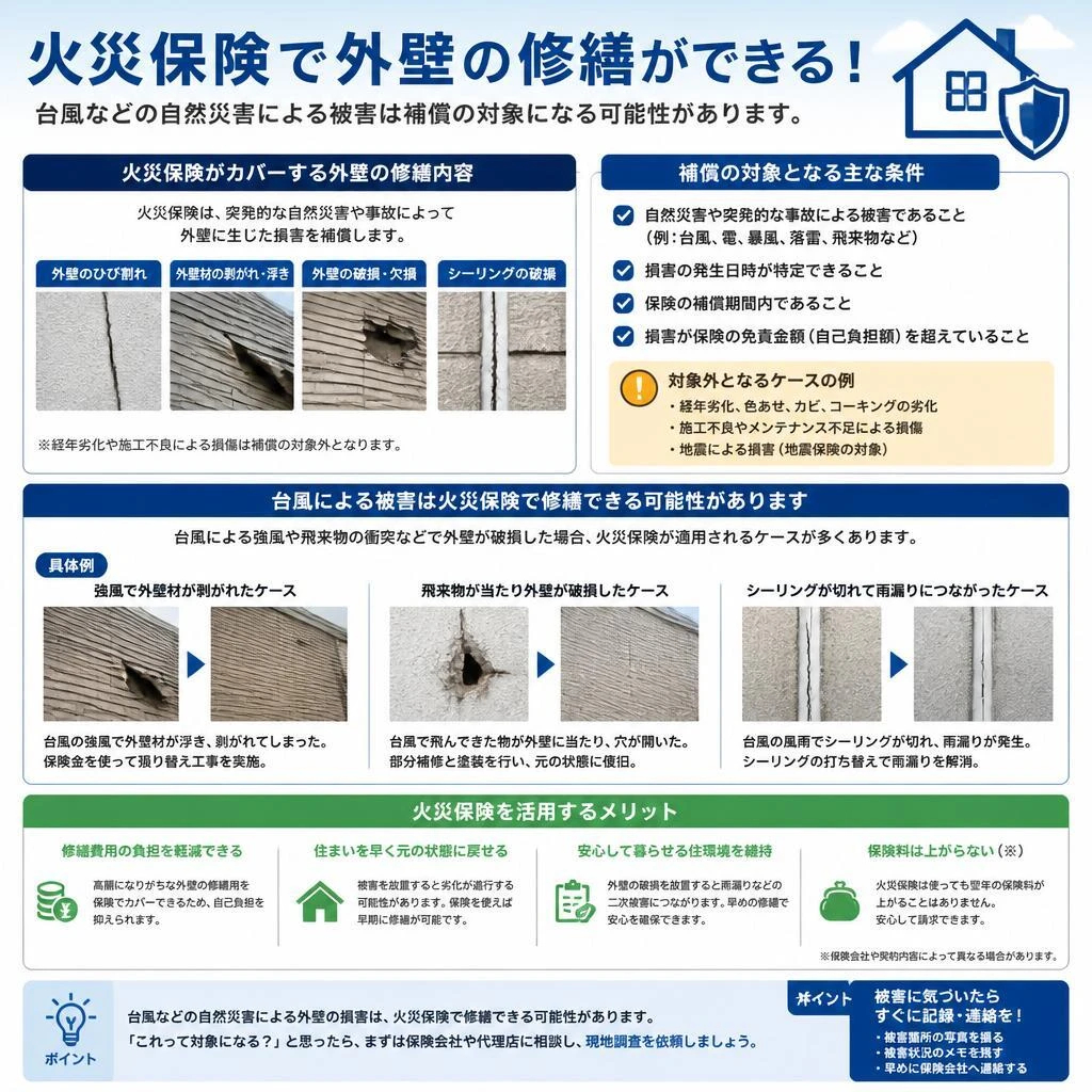 火災保険で守る外壁メンテナンス