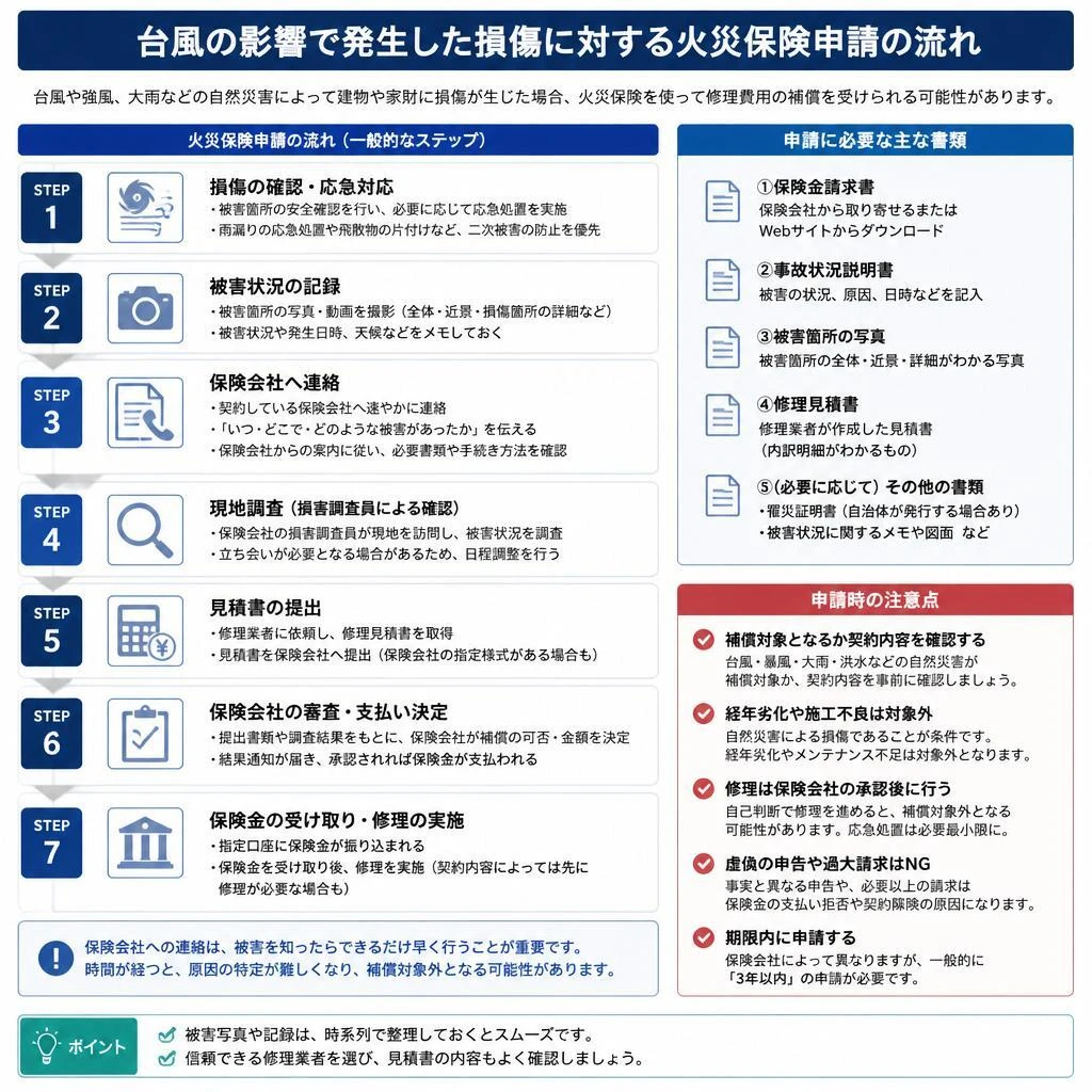 火災保険申請のサポート