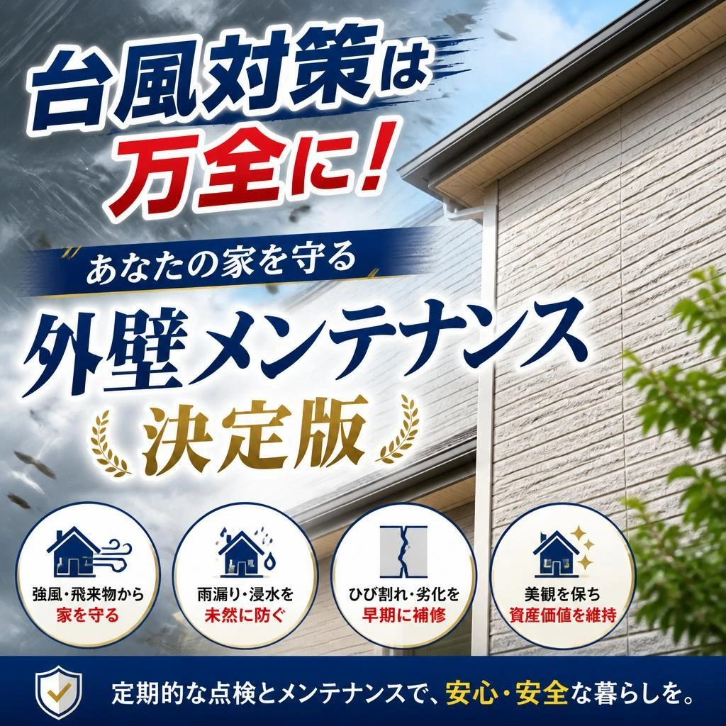 「台風対策は万全に！あなたの家を守る外壁メンテナンス決定版」
