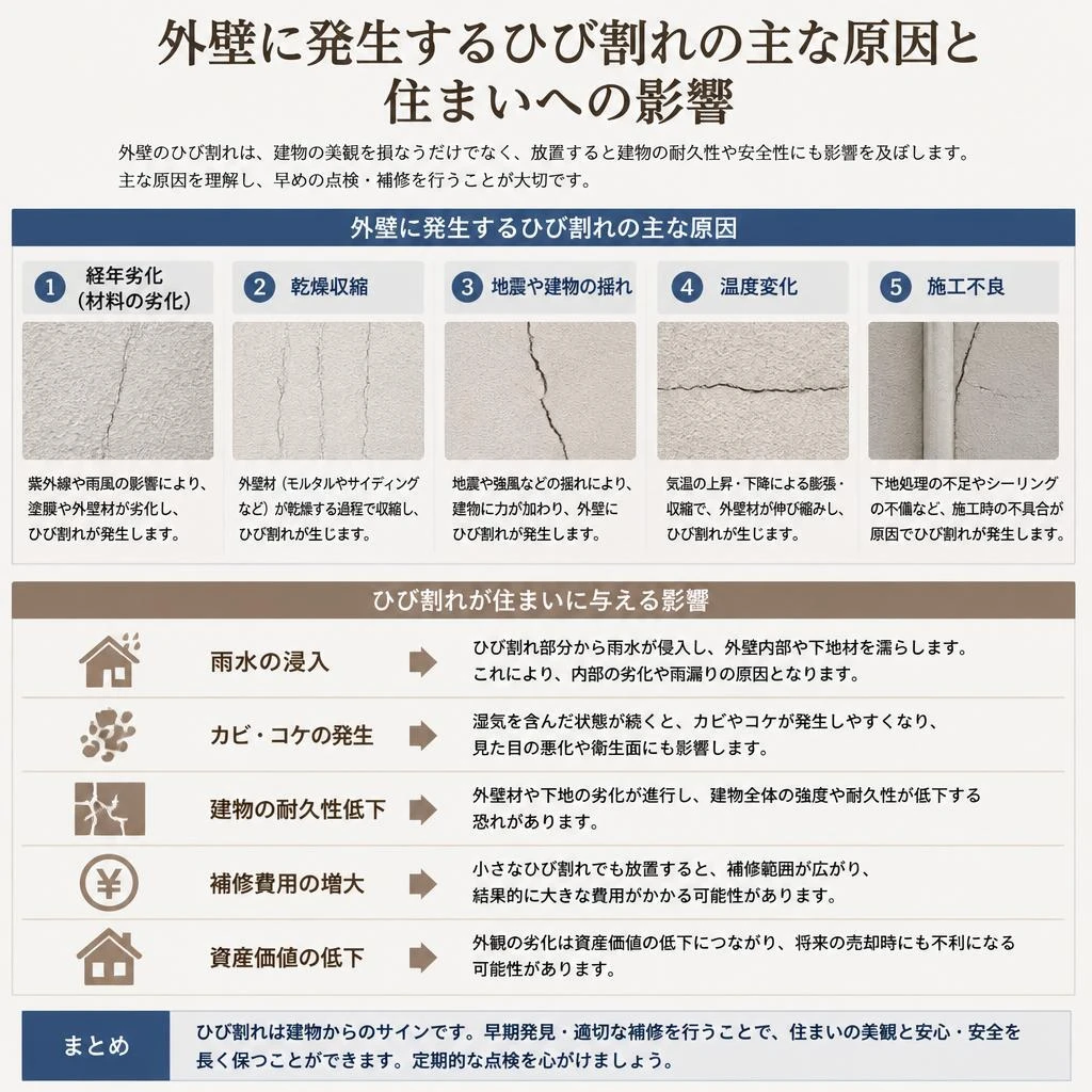 ひび割れ（クラック）の原因とは？