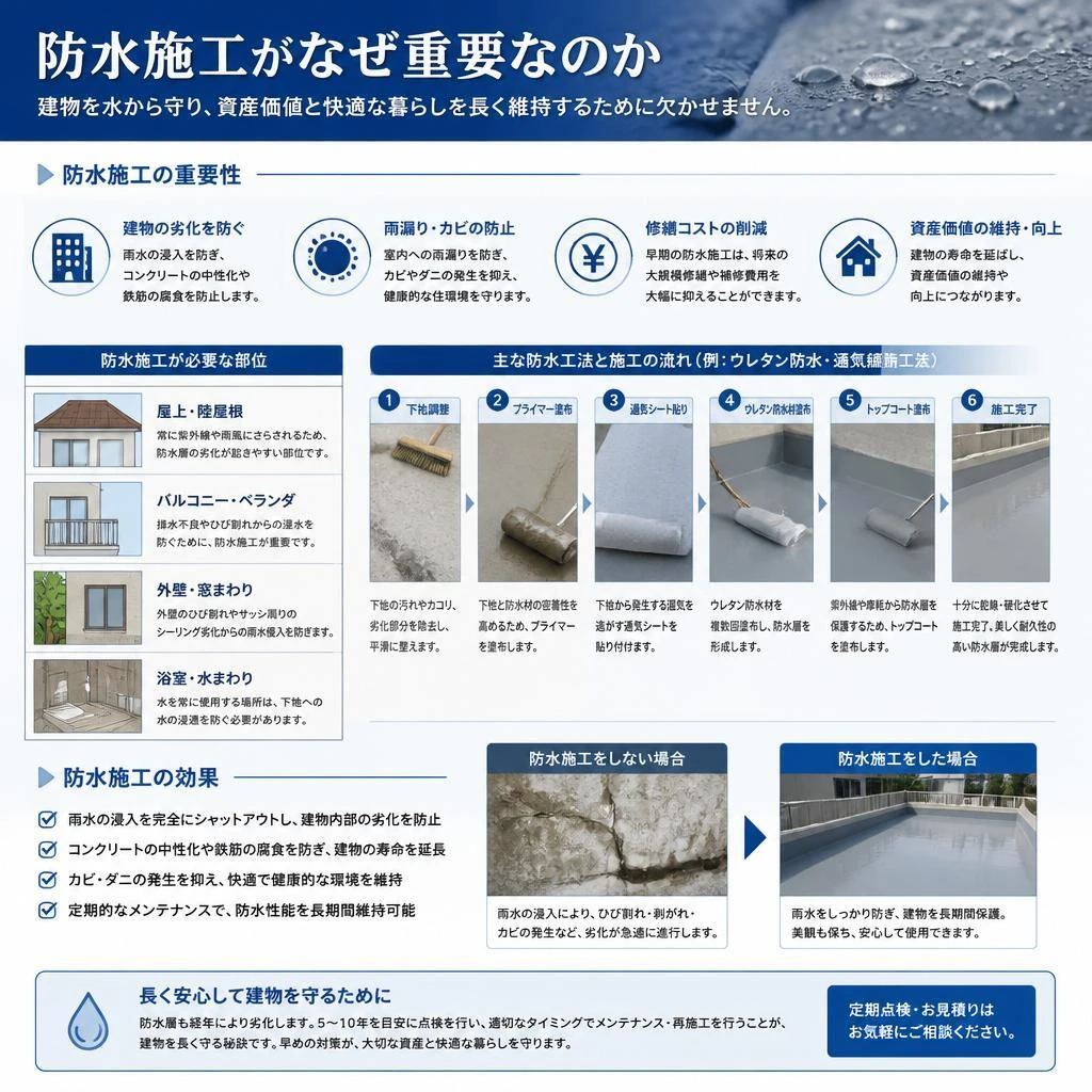 防水施工の重要性とその方法