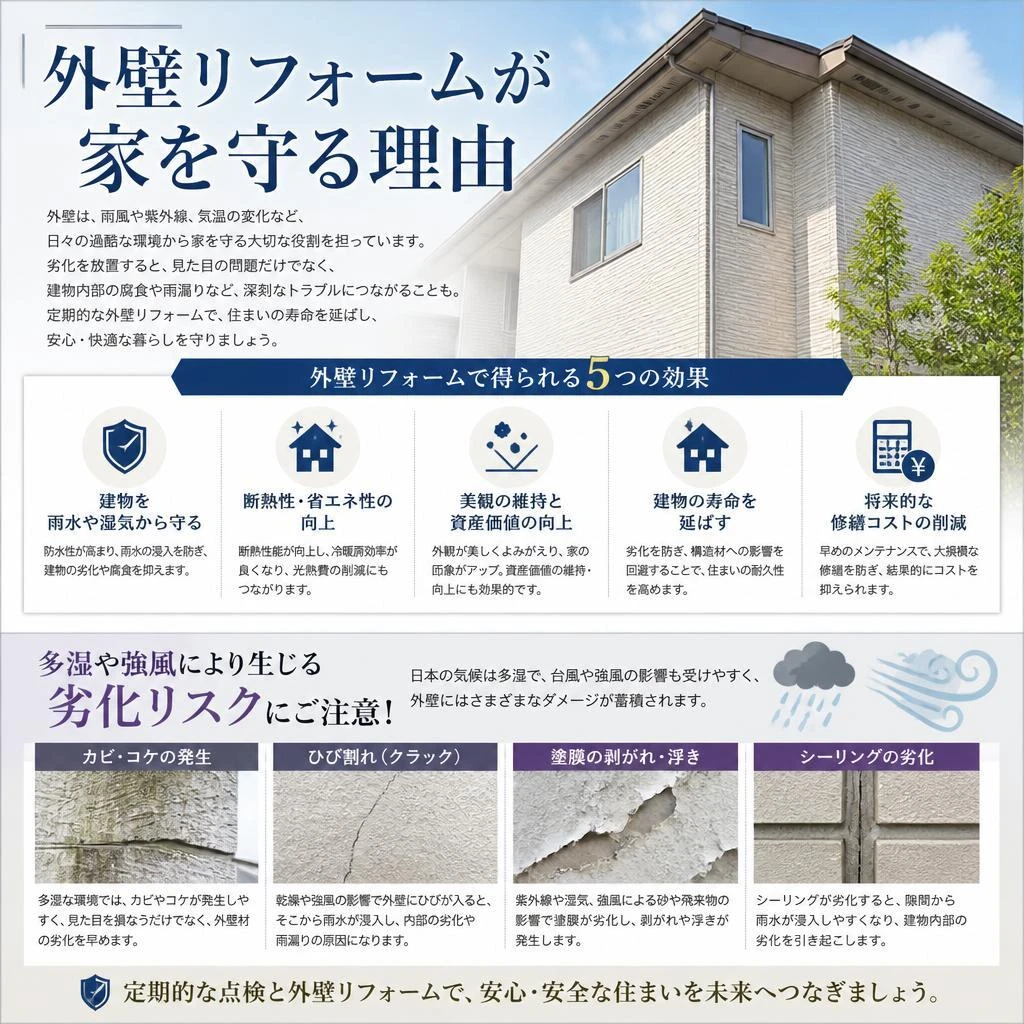 外壁リフォームの重要性