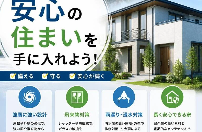 台風被害を賢く防ぎ、安心の住まいを手に入れよう！