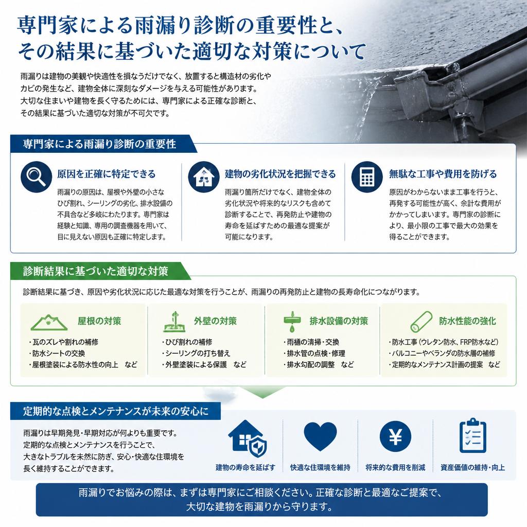 雨漏り診断で安心を手に入れよう