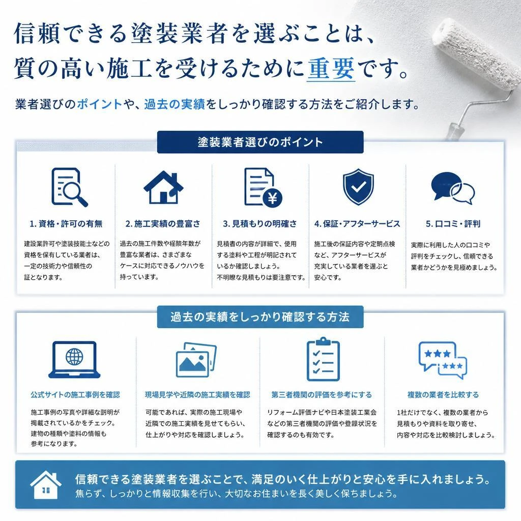 知っておくべき塗装業者の選び方