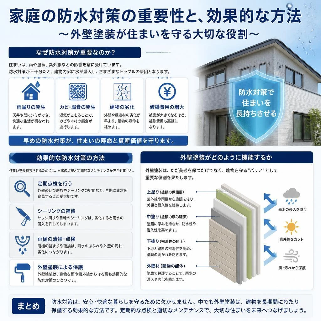 2. 家庭の防水対策 - お住まいを守るために