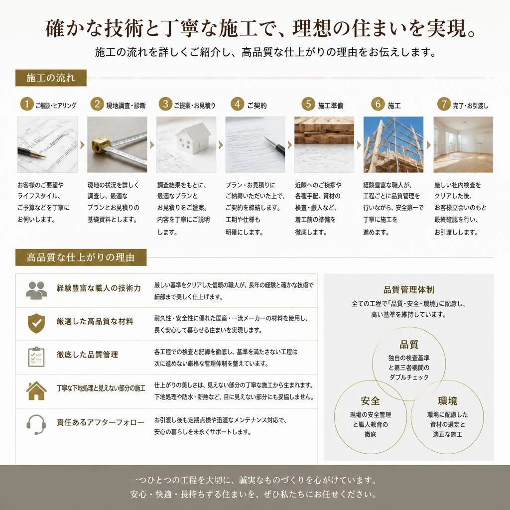 5. 施工プロセス - 信頼の技術と品質