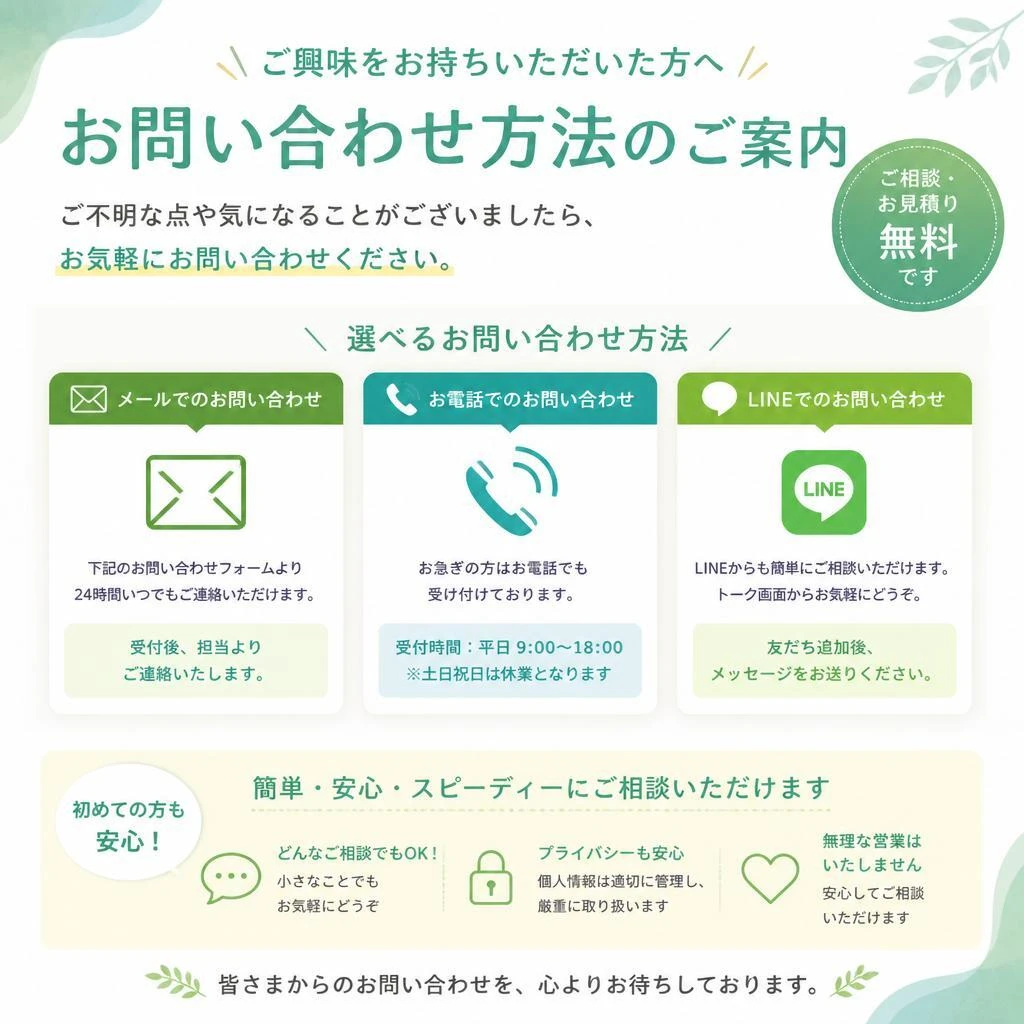 7. お問い合わせ - あなたの家を守る第一歩