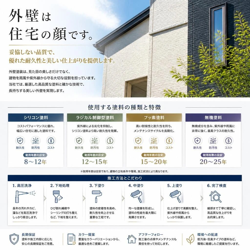 高品質な外壁塗装