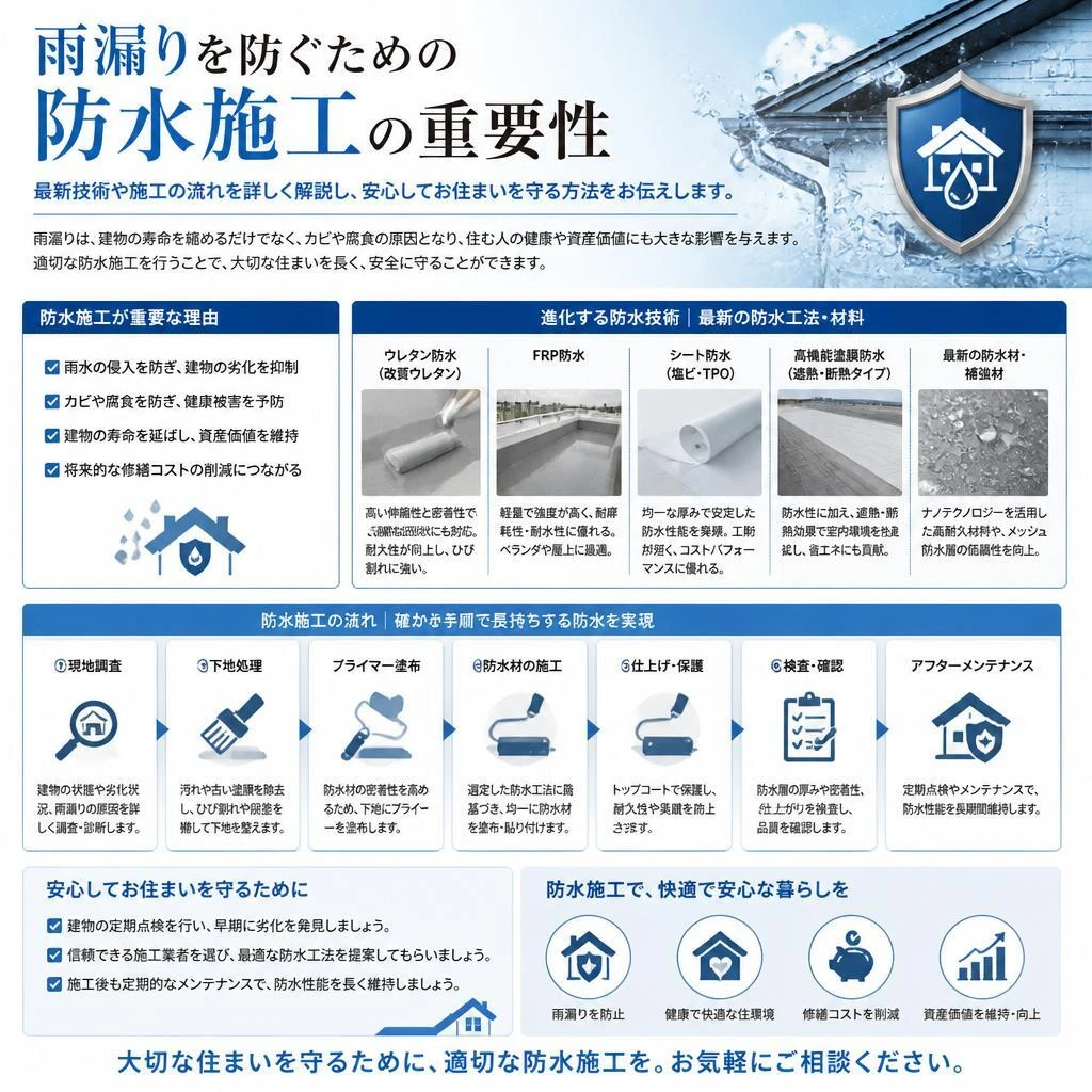 徹底した防水施工