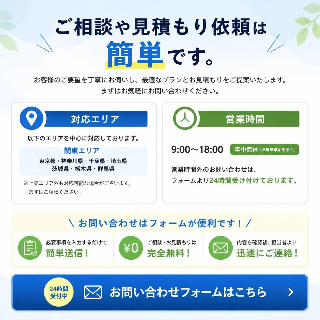 今すぐお問い合わせを！