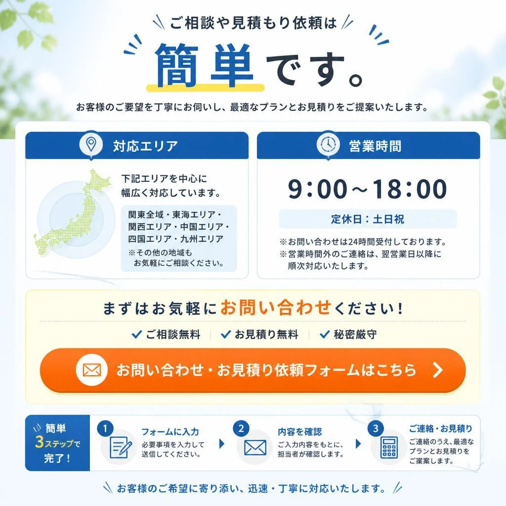 今すぐお問い合わせを！