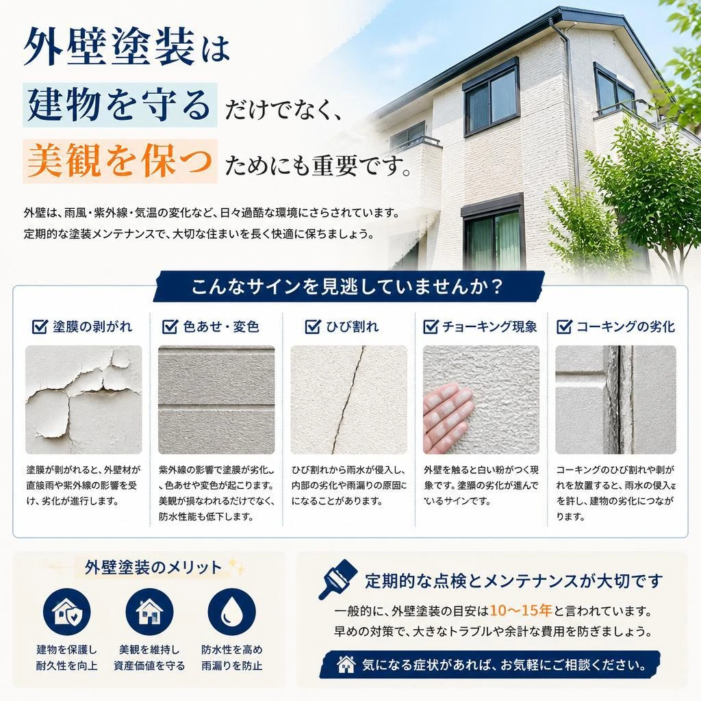 外壁塗装の必要性