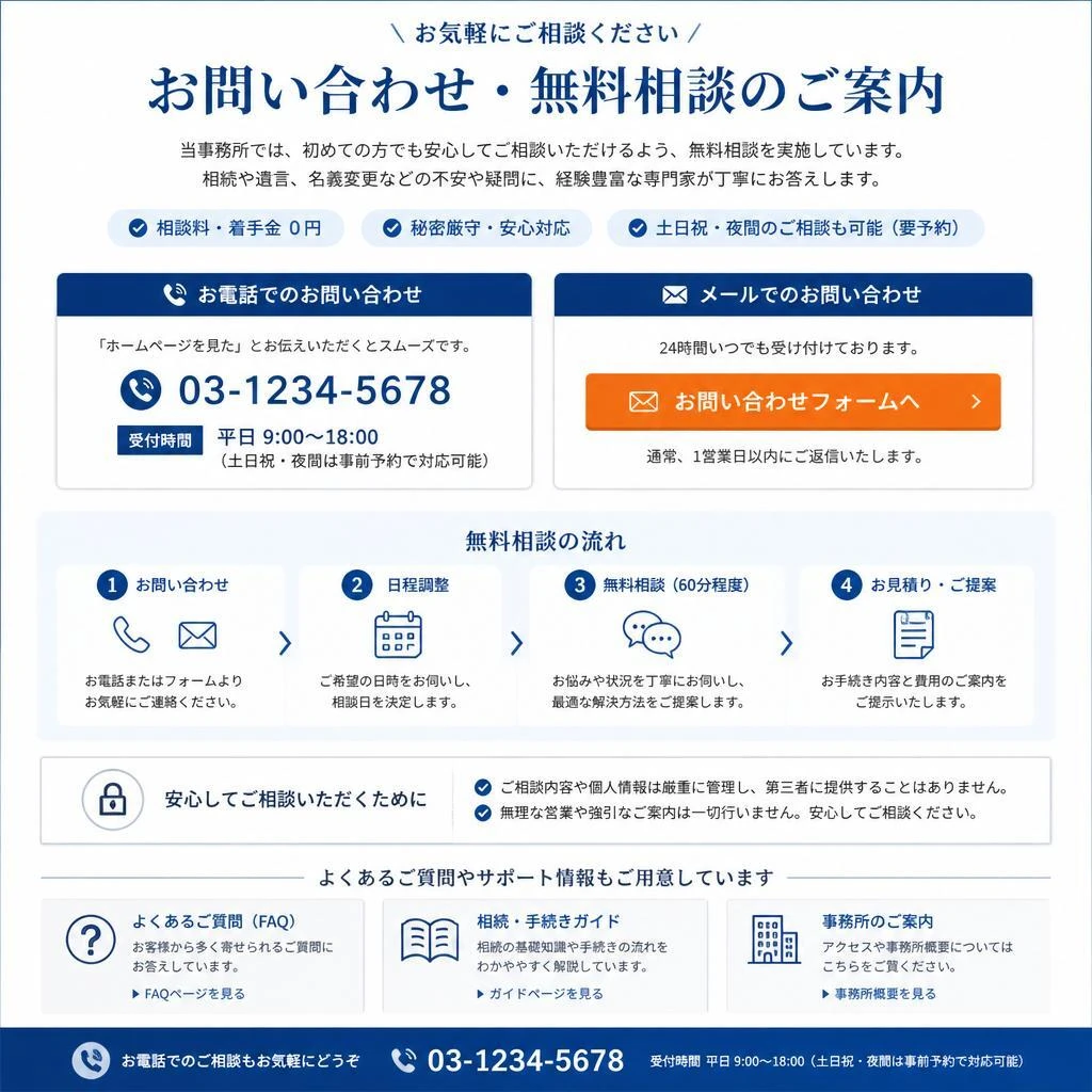 7. 無料相談のご案内