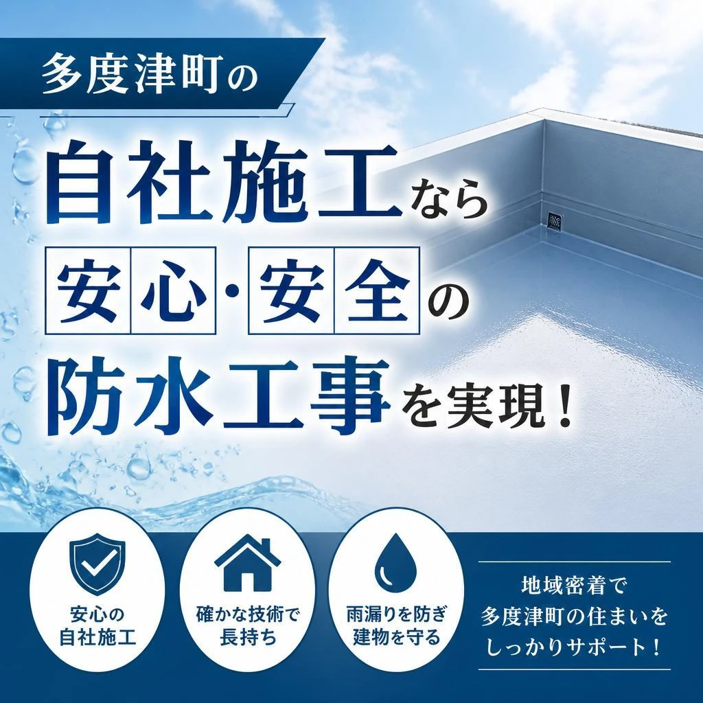 多度津町の自社施工なら安心・安全の防水工事を実現！