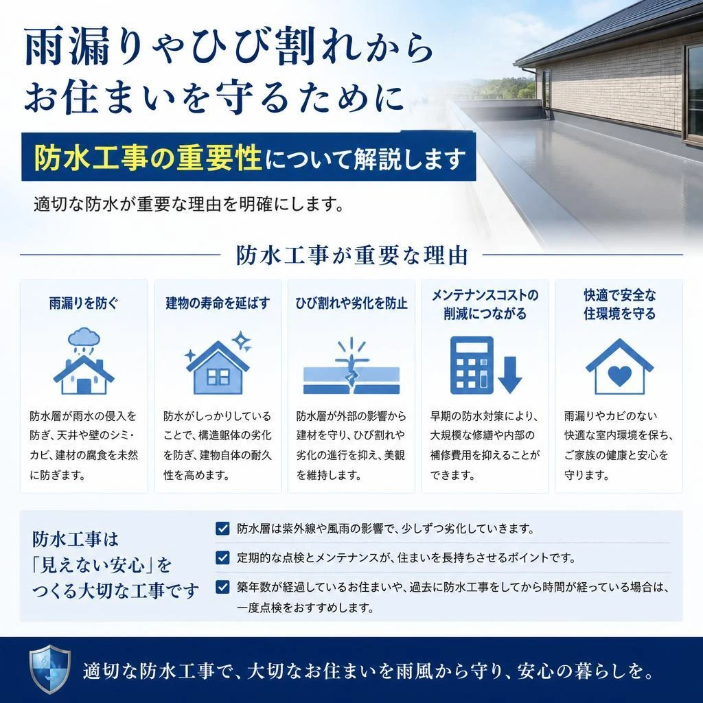 2. 高品質の防水工事の重要性