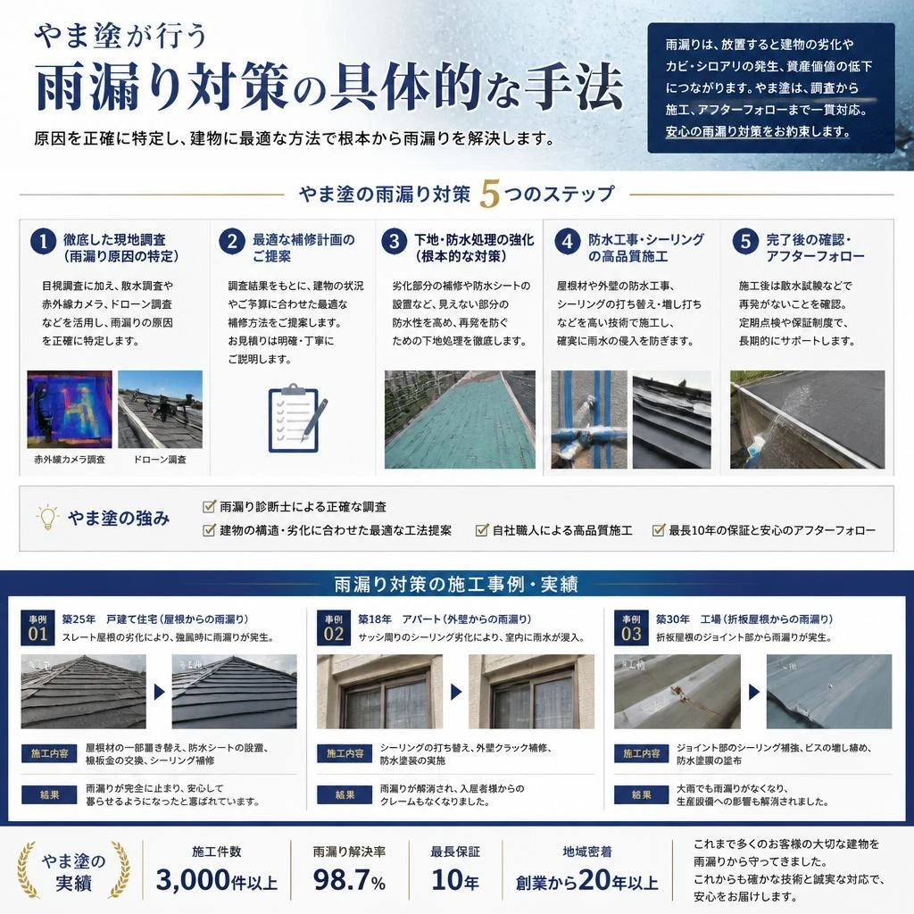 4. 雨漏り対策の手法