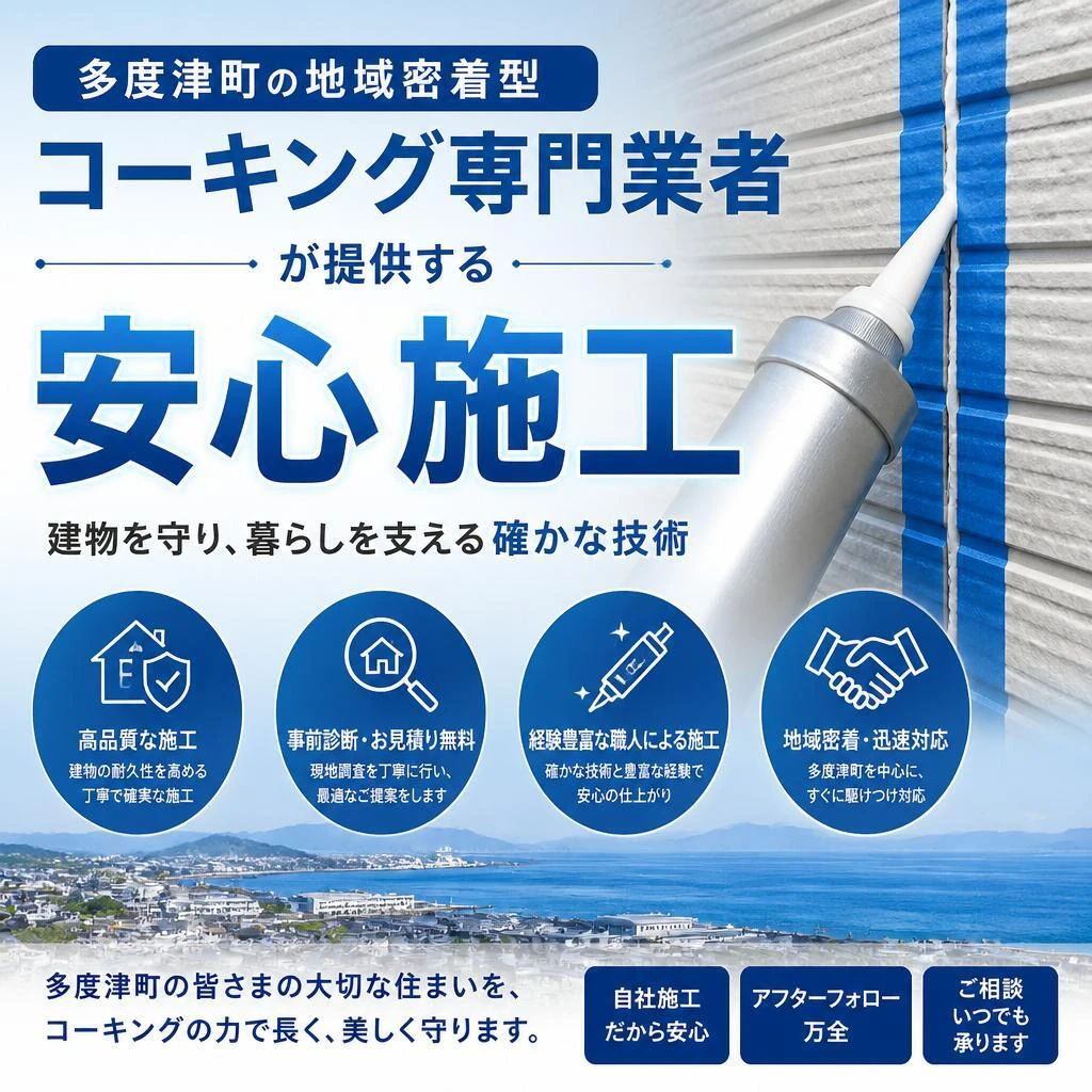 多度津町の地域密着型コーキング専門業者が提供する安心施工