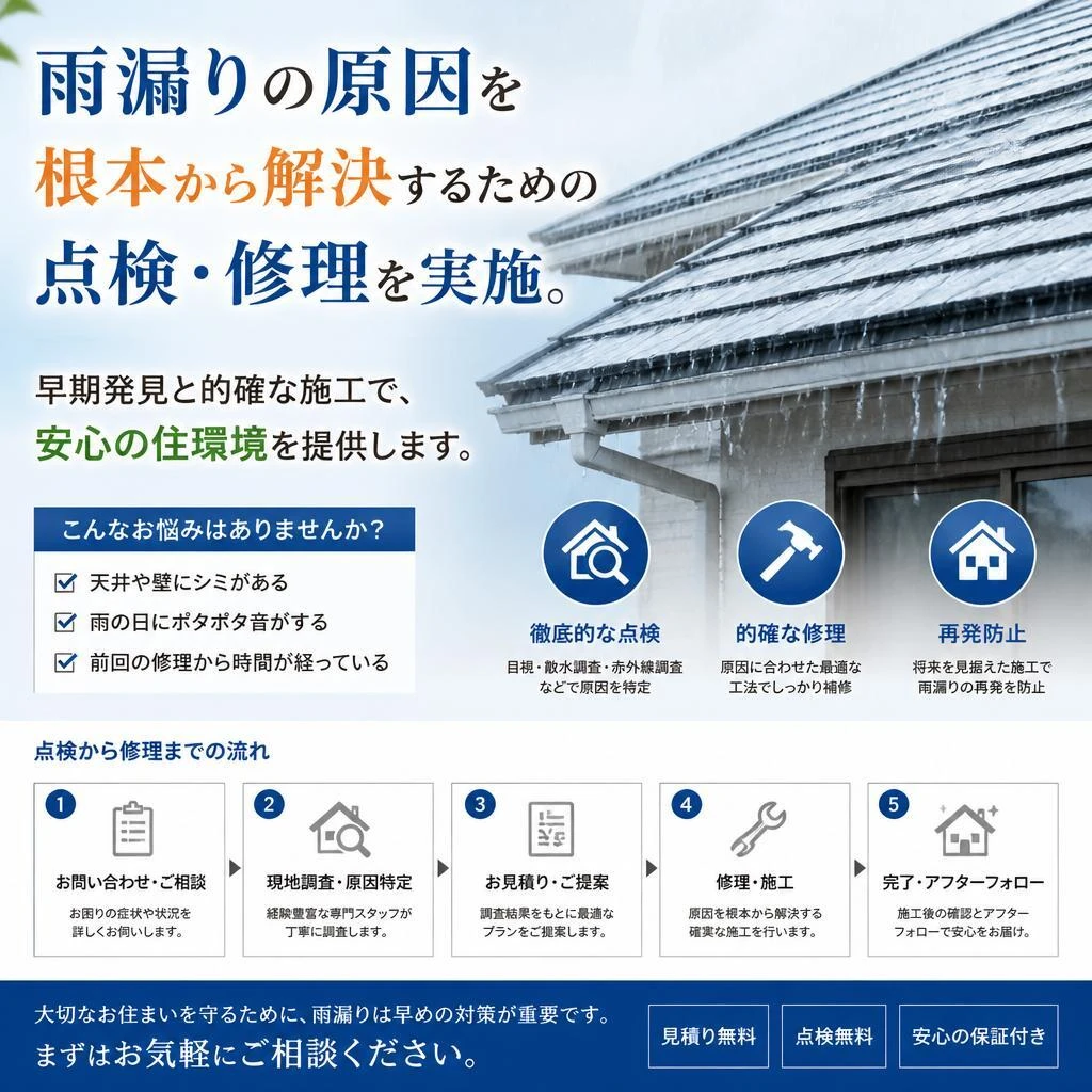 徹底した雨漏り対策