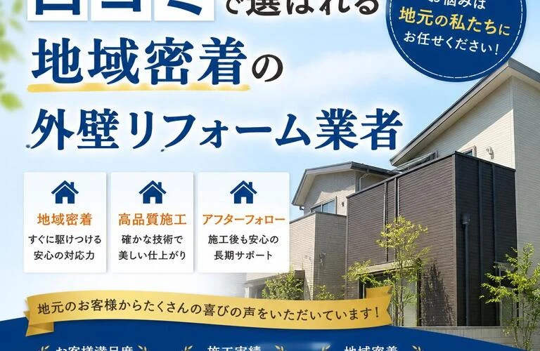口コミで選ばれる地域密着の外壁リフォーム業者