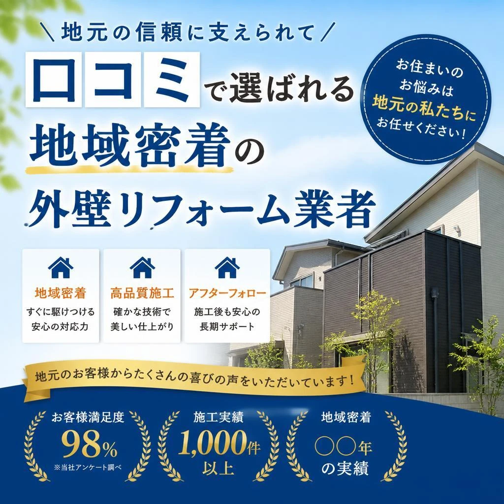 口コミで選ばれる地域密着の外壁リフォーム業者