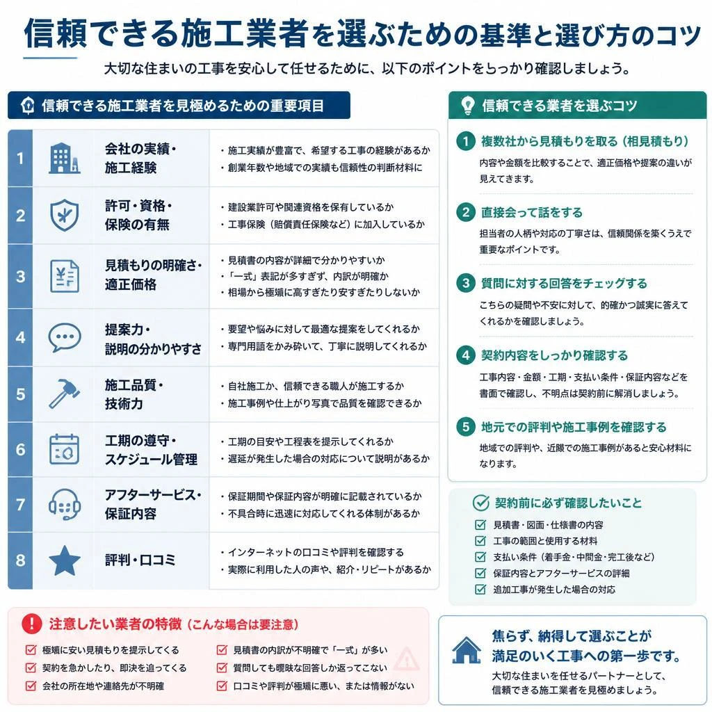 2. 施工業者選びのポイント