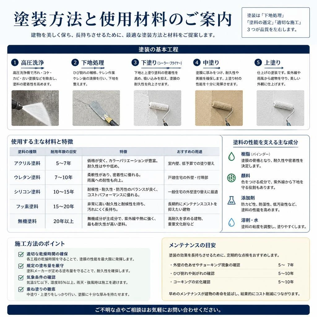 外壁塗装の具体的な施工方法