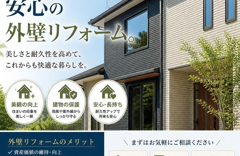 あなたの住まいを守る、安心の外壁リフォーム。