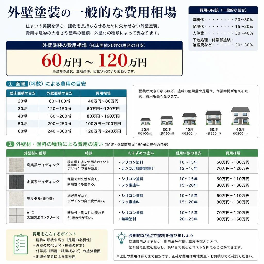 外壁塗装の費用相場とは？