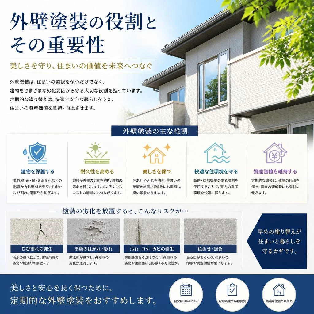 2. 外壁塗装の重要性