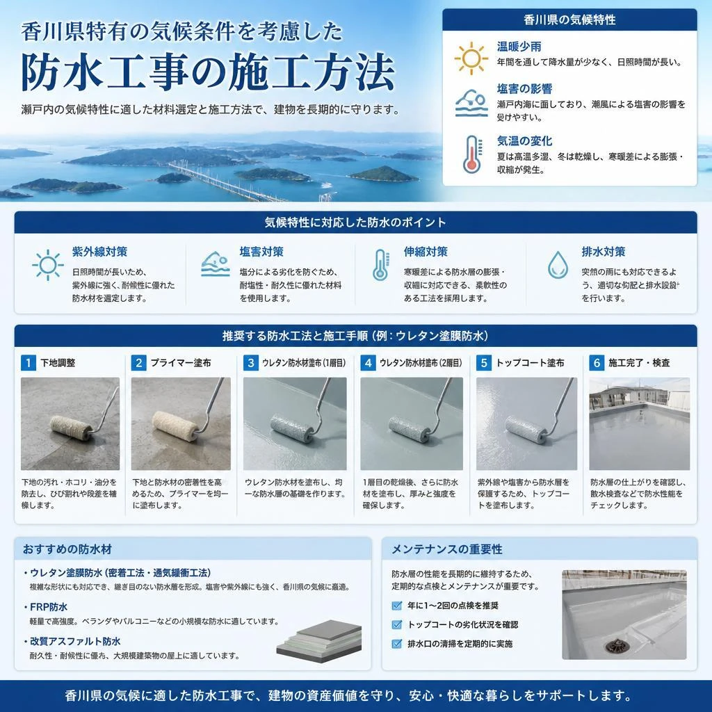 2. 香川県の気候に適した防水工事
