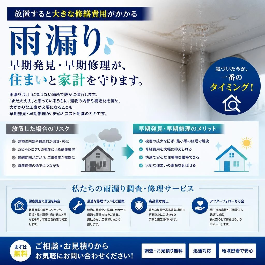 雨漏り修理の重要性