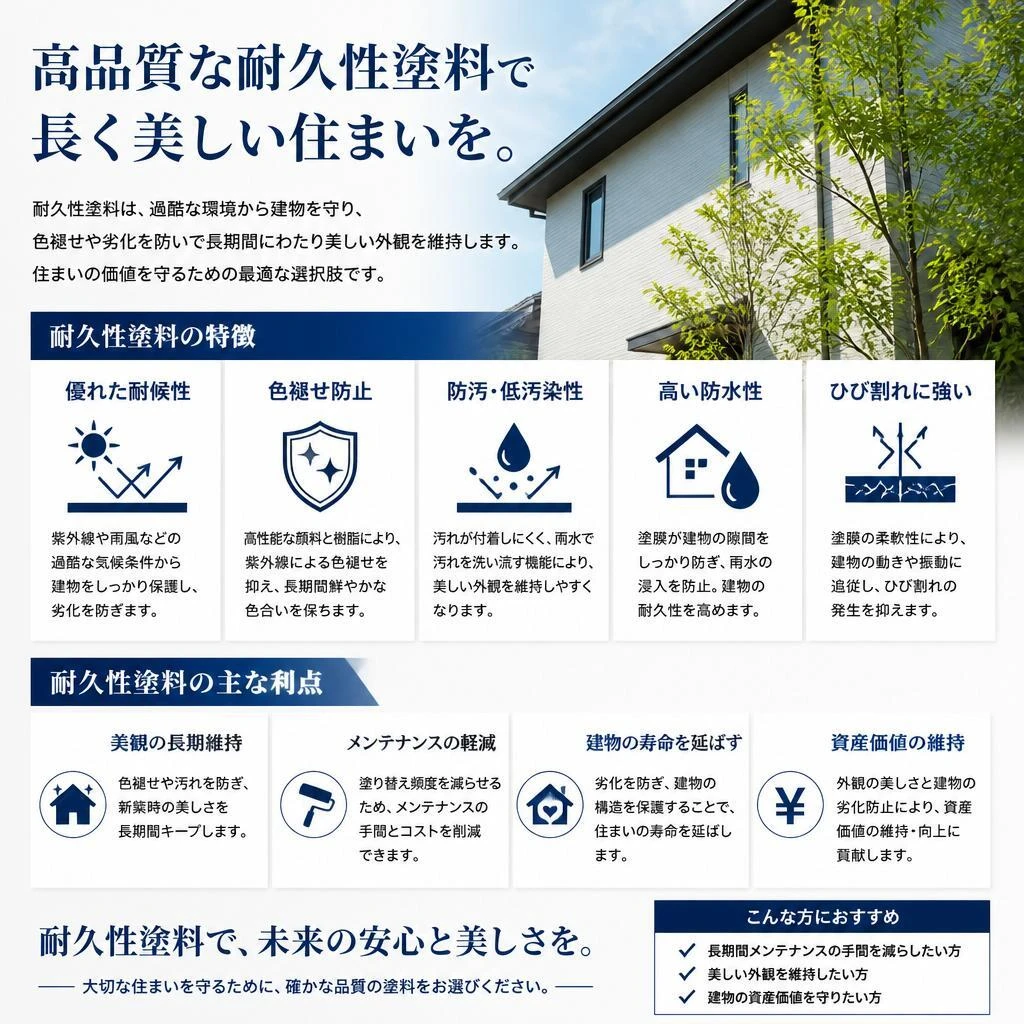 2. 耐久性塗料のメリット