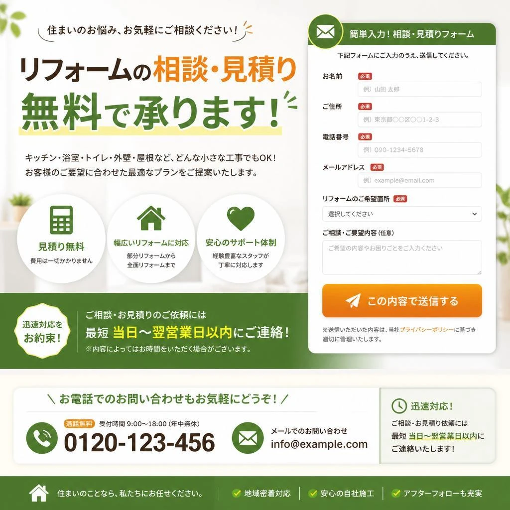 7. お問い合わせ・無料見積り